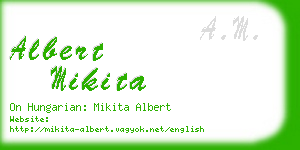 albert mikita business card